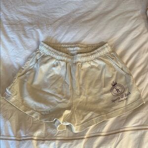 Sporty & Rich Off-White Athletic Shorts